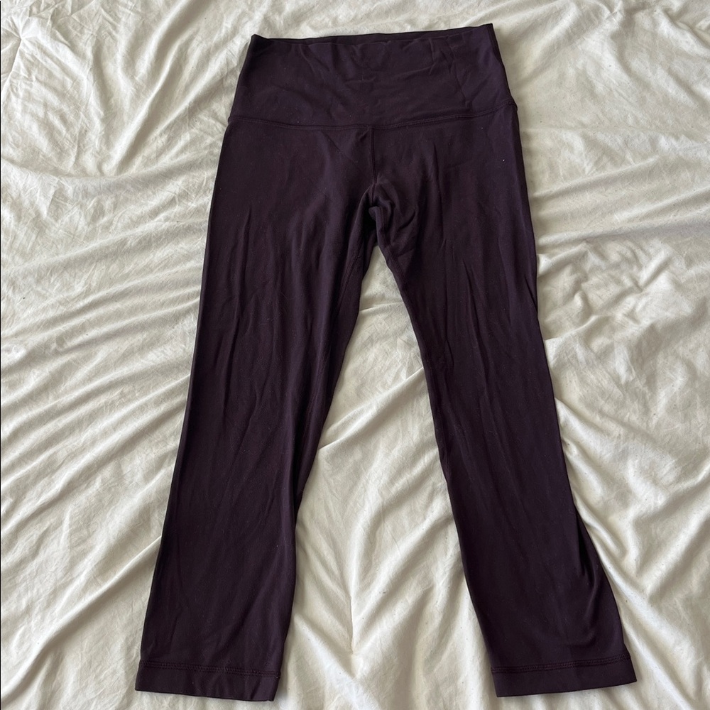 High-Waisted 7/8 length Lululemon Maroon Leggings